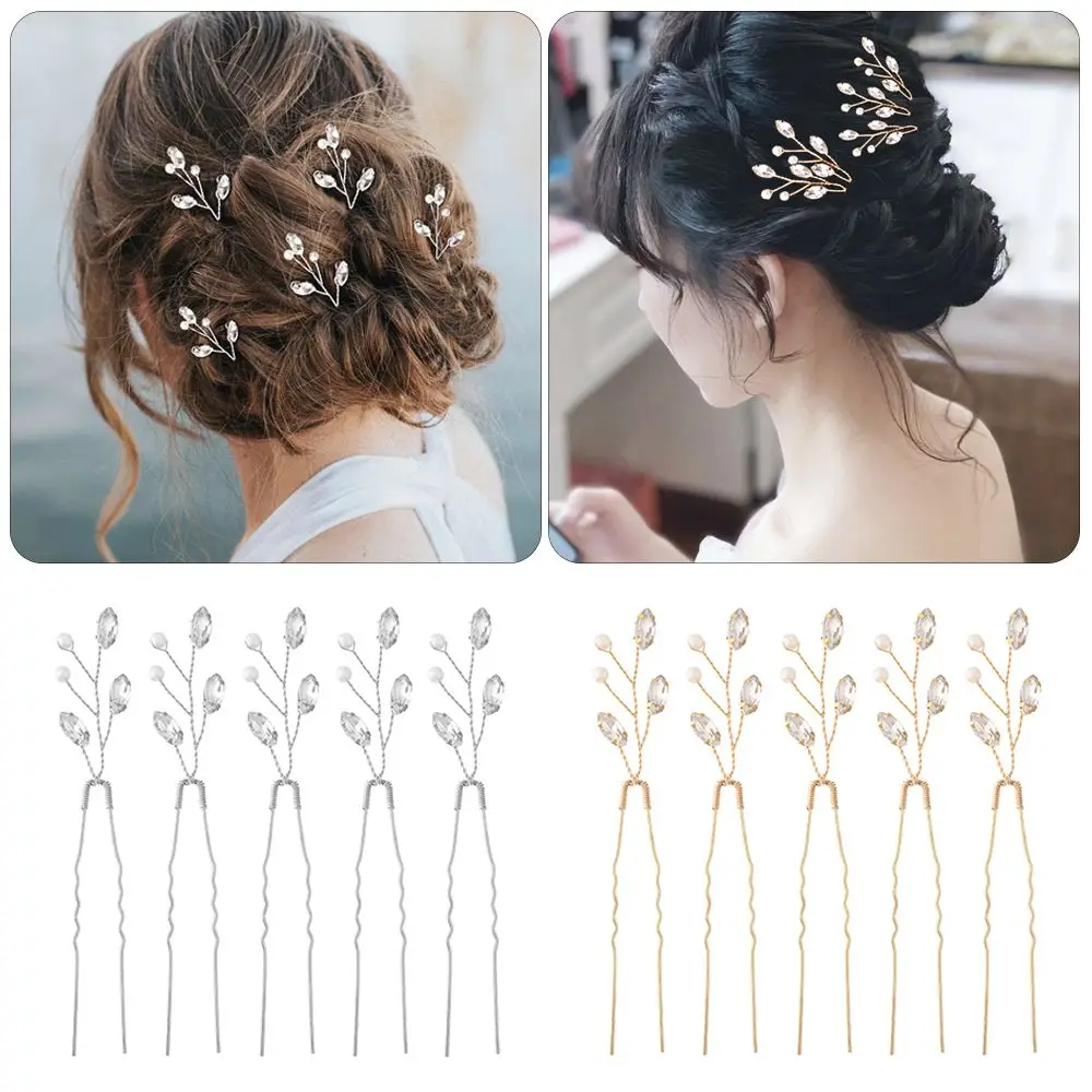 

6 шт., заколки для невесты с кристаллами