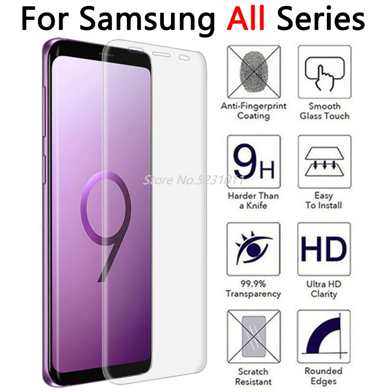 Защитный стеклянный чехол для Samsung Note 8 9 S9 S8 Plus S7 S6 Edge закаленное стекло защиты