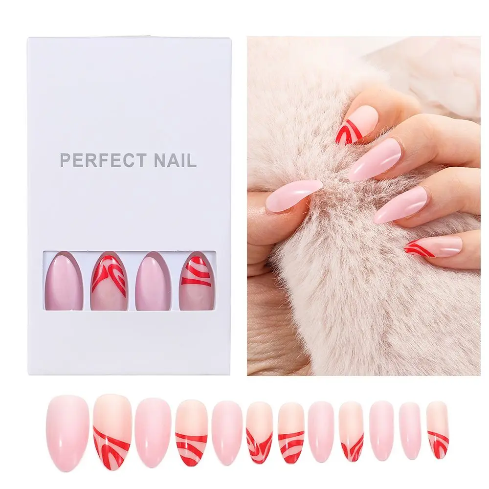 

Fashion Jelly Gum Nail Art Beauty Nail Tip False Nails Almond Nails Fake Nail