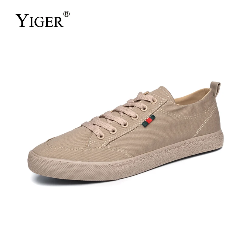YIGER Новая мужская обувь из каванов Вулканизированная повседневная лоферы на