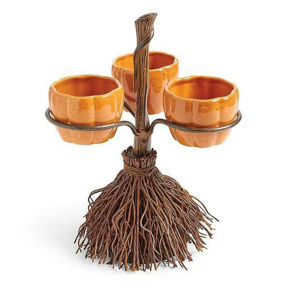 

Creative Trends Halloween Broom Pumpkin Snack Bowl Holder Halloween Broom Halloween Broom Halloween Decorations