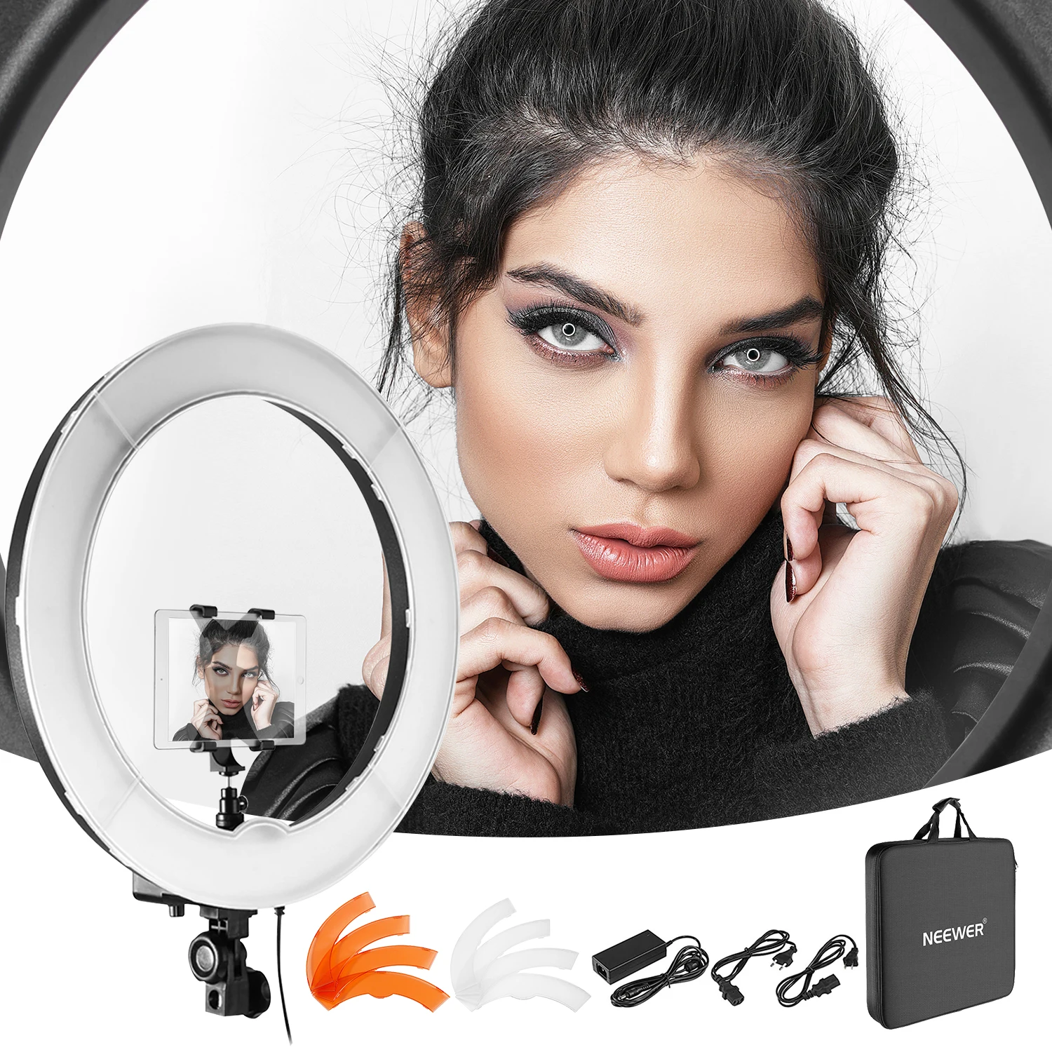

Neewer 18 inches/48 cm Led Ring Light Selfie Ring Light Photography For Youtube Makeup Video Light With Tripod For Phone