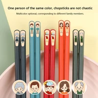 5 pairset family chopsticks cartoon pattern five color nail chopsticks household japanese high end tableware kitchen supplies