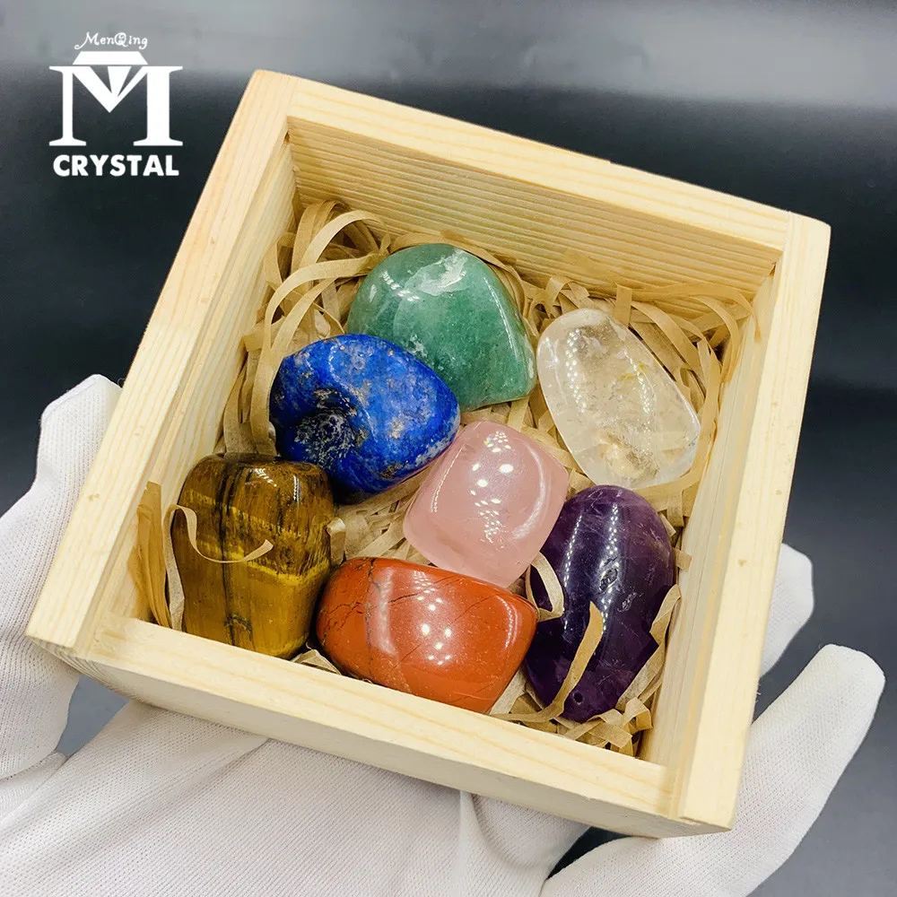 

Natural Tumbled Stone Mix Rock And Chakela Quartz Rose Bead Chakra Healing Crystal Irregular Polishing Amethyst Home gift