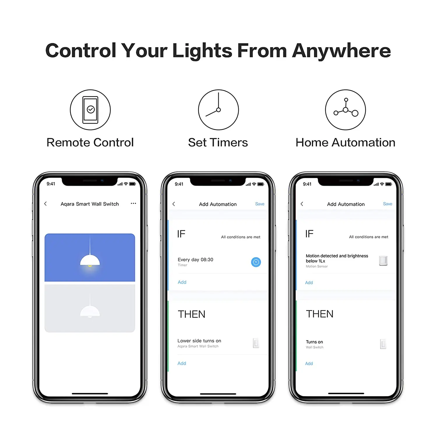 Aqara – interrupteur mural D1 intelligent, ZigBee, 3 clé, sans fil de feu, avec/sans télécommande neutre, pour Mi Homekit