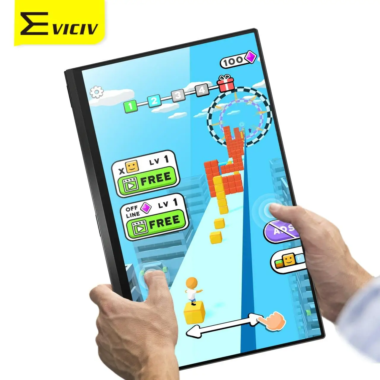 

Монитор EVICIV игровой, 4K, USB Type-C, с сенсорным экраном, 15,6 дюйма