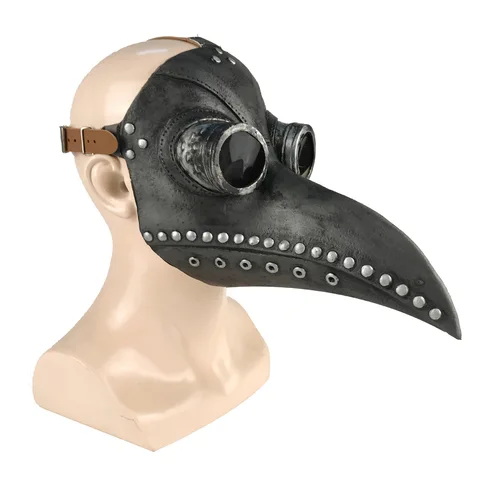 Женская маска Чумного доктора в стиле стимпанк для косплея с длинным носом реквизит для костюма Хэллоуина маскарада
