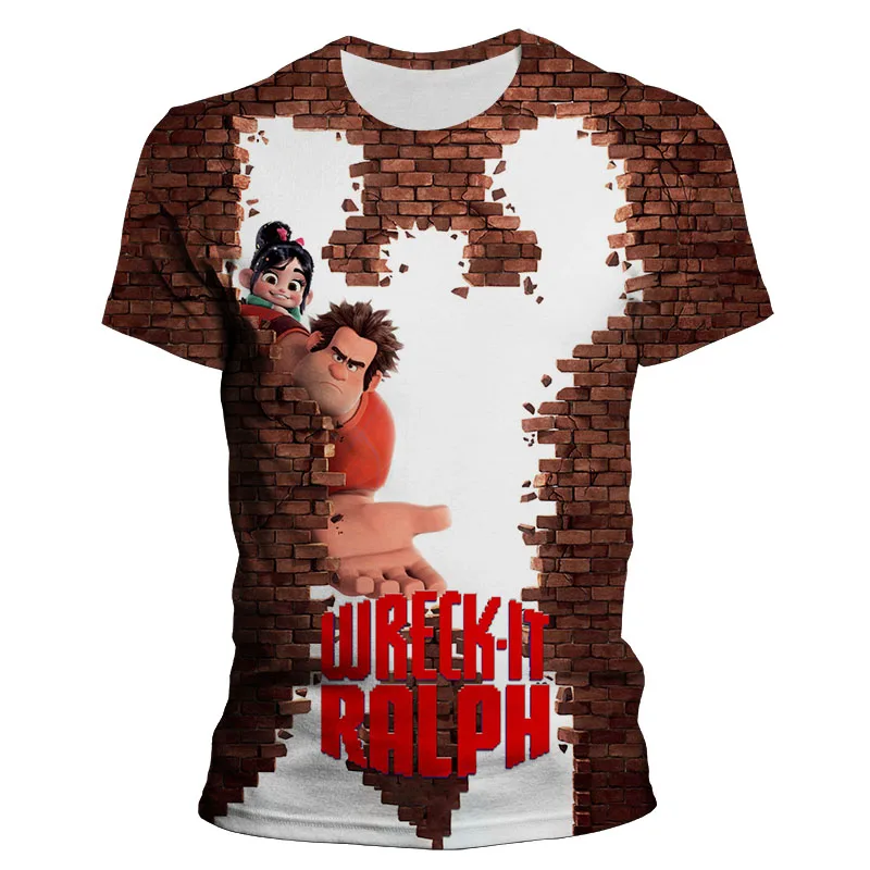 

New Wreck It Ralph T Shirt Men Women Children 3D Printed Summer Short Sleeve Boy Girl Kids Fashion Cool Casual Tops Tee Clothing