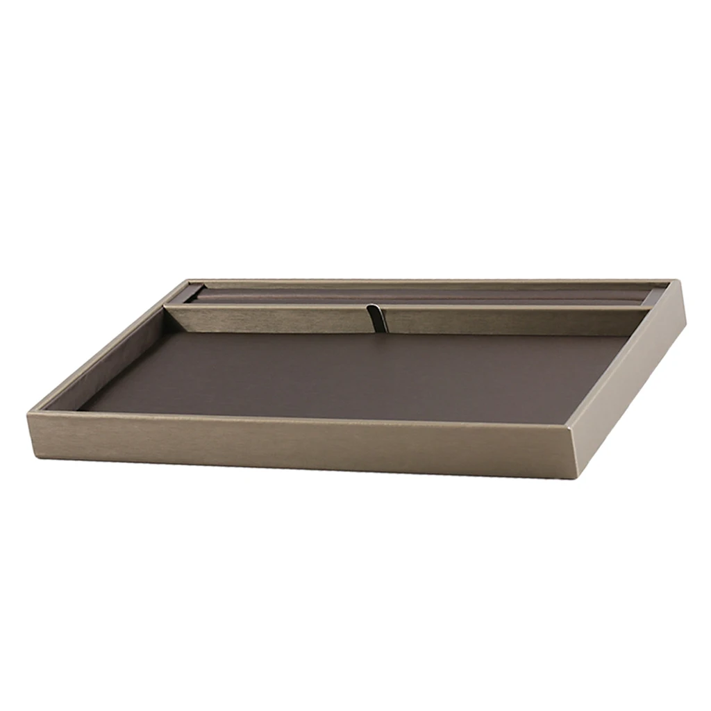 PU Jewelry Display Organizer Tray with Smooth Texture Ring Earring Holder Box Plate - Exquisite Home Decor Counter Top Showcase | Украшения