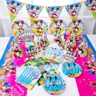 Одноразовая Скатерть в виде флага с изображением Микки Мауса Для детей, тематическая вечеринка на день рождения, декоративные бумажные стаканчики