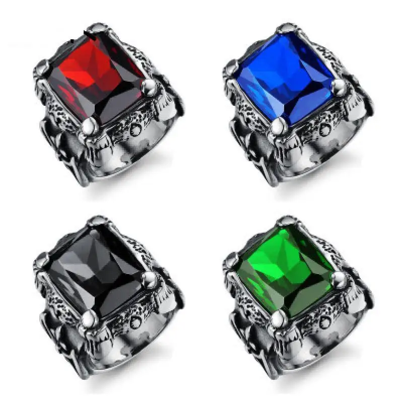 Горячая Распродажа мужское кольцо в стиле хип-хоп Рок Панк роскошное модное
