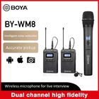 Беспроводной конденсаторный микрофон BOYA BY-WM8 Pro UHF, микрофон для аудио и видео, петличный микрофон для камеры Canon Sony