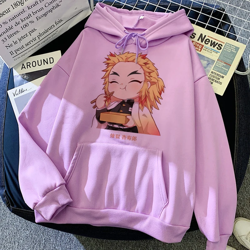 

Cape Hoodie 2021 Manga Cartoon Demon Slayer Harajuku Sweatshirts Anime Latest Women Men Rengoku Kyoujurou Print Oversized Tops