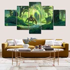 Абстрактный постер Zelda для видеоигр, 5 предметов, фотообои, модульные принты для гостиной, карта Nintendo, картина для спальни, домашний декор