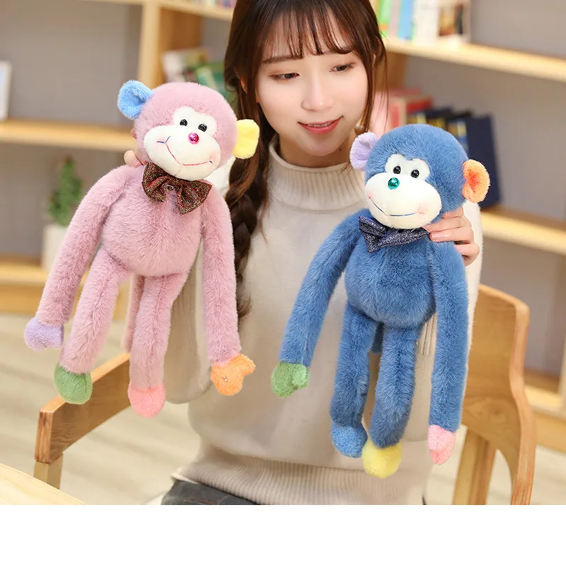 Кукла с обезьянкой и длинной ручкой удобная плюшевая игрушка набивным животным