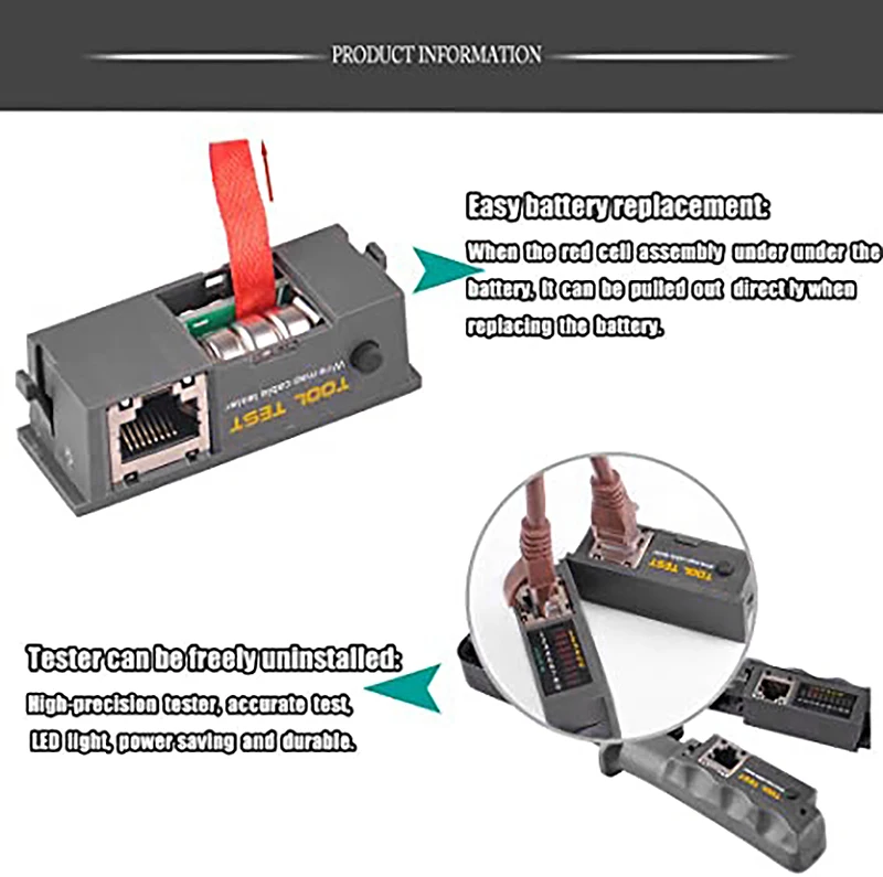 

for Pressing 8P&6P&4P Crystal Head RJ45 /CAT5 / CAT6 Multifunctional Network Cable Pliers with Tester Features