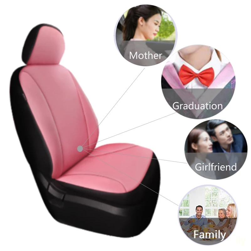 

Pink car seat cover accessories for Girls Women 5 series E39 E60 E61 F07 F10 F11 g31 A3 8p 8v 8l A4 b6 b7 b8 A6 Q3 Q5 Sq5