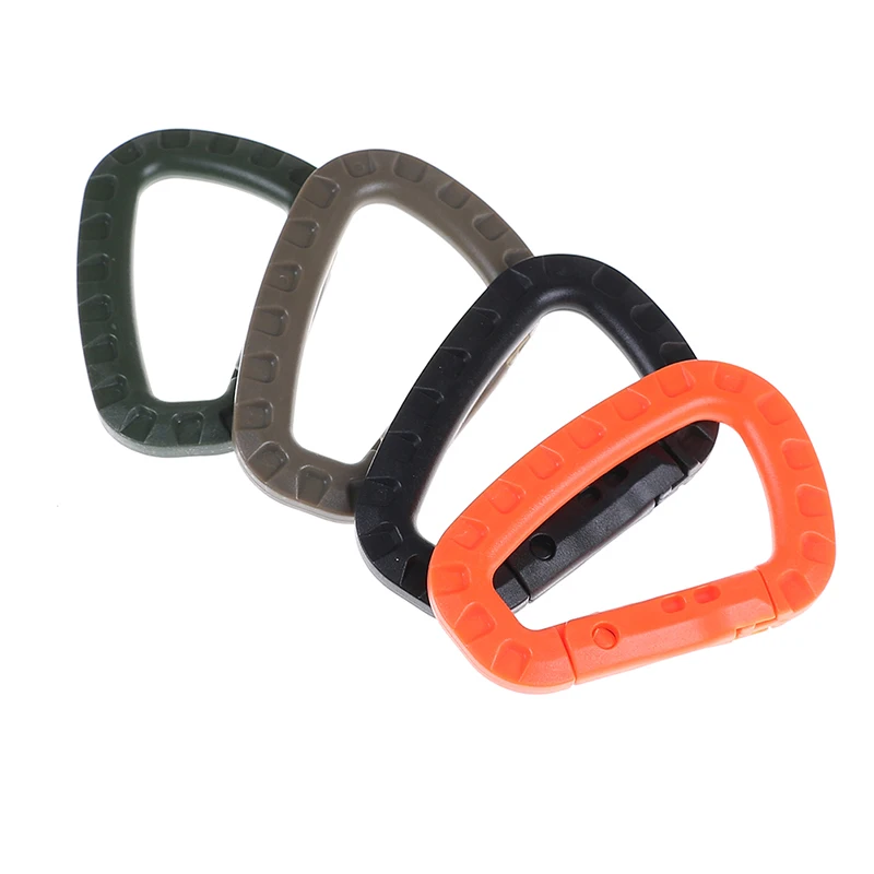 

5Pcs D Shape Quick Release Mountaineering Buckle Snap Clip Plastic Carabiner Climbing Carabiner Hook Keychain Accessories