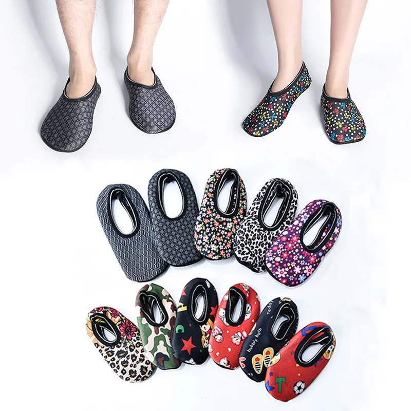 Мужские тапочки для дома теплые Нескользящие толстые носки пола взрослых и детей