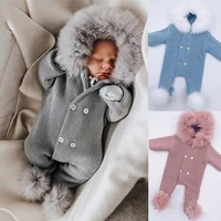 baby long sleeve knitting hooded rompers jumpsuit casual baby boys girls playsuit newborn baby sweater spring autumn clothes