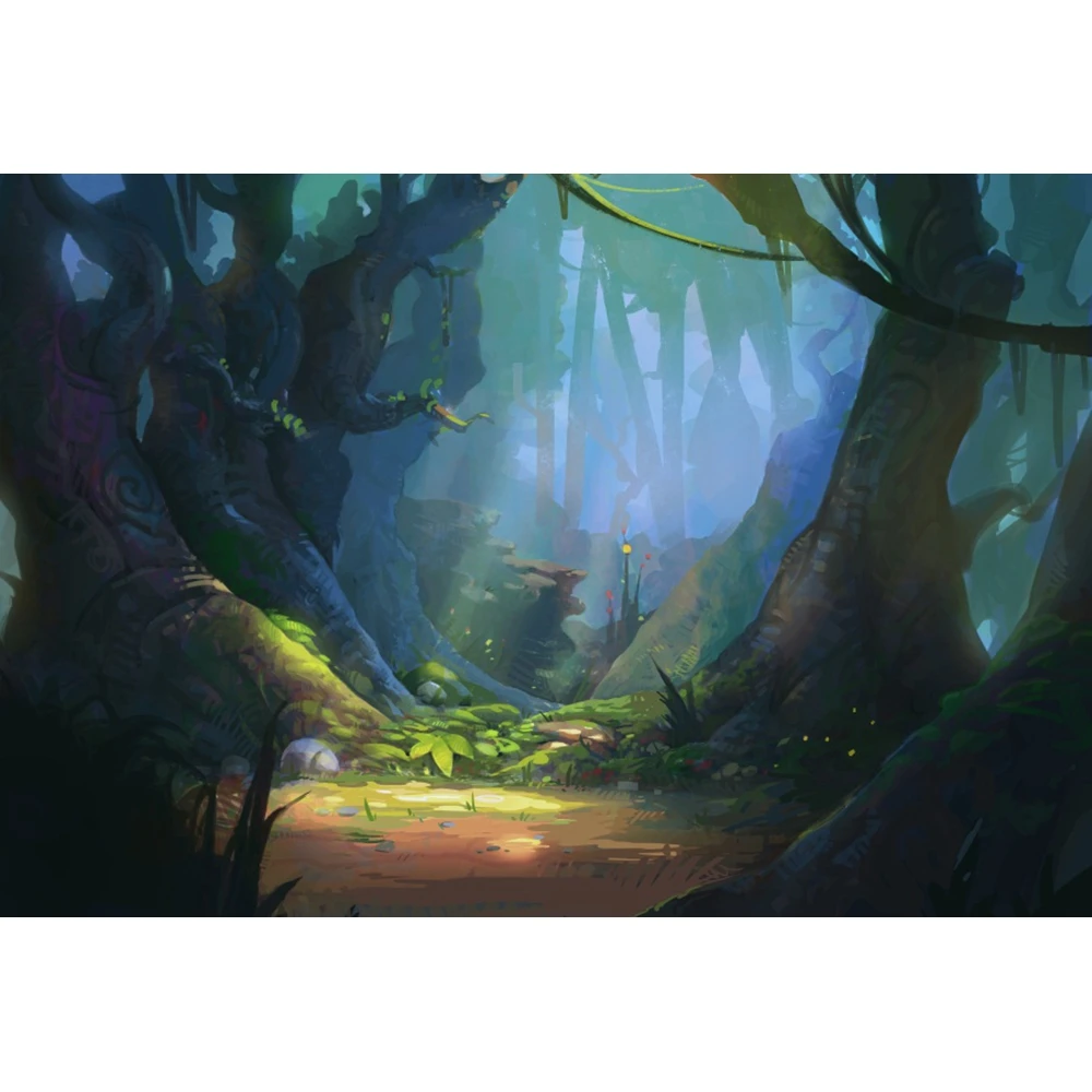 Фоны для фотостудии Yeele Jungle лес странное дерево дом Сумерки ужасные фотографии |
