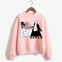 tokyo revengers crewneck hoodies japanese anime manjiro sano print men women loose solid sweater streetwear casual sweatshirts