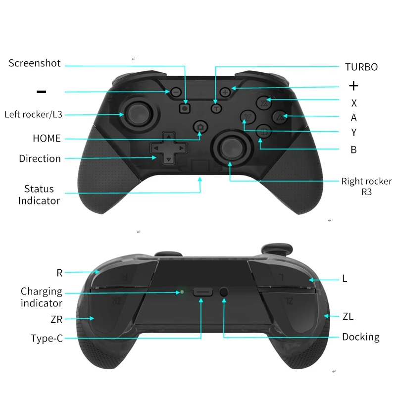 Bluetooth Беспроводной геймпад с NFC функции 6-Axis и 3D джойстика Nintendo Switch Pro консоли |