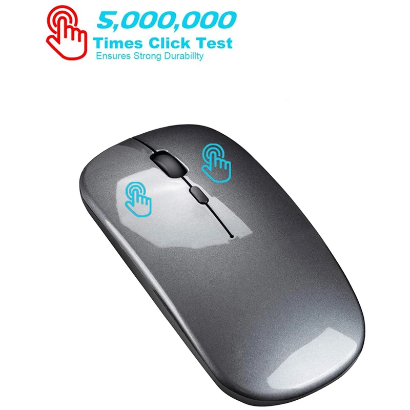 

Slim Wireless Mouse, 3 Adjustable DPI,Silent, Portable Rechargeable Mobile Optical Mice for PC,Computer,Laptop,