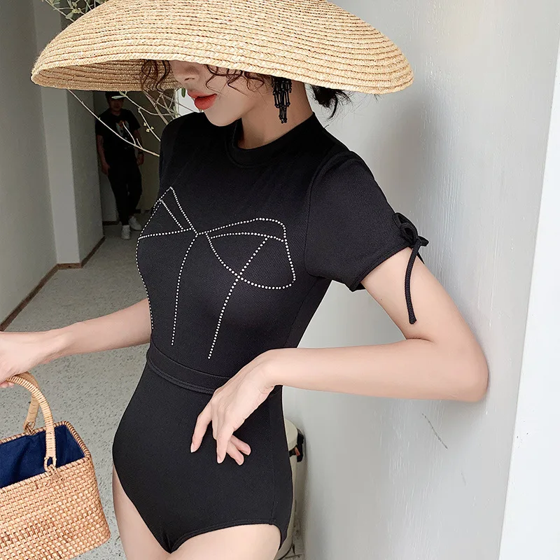 Купальники трикини Для женщин купальник формирующий Одна деталь цельная