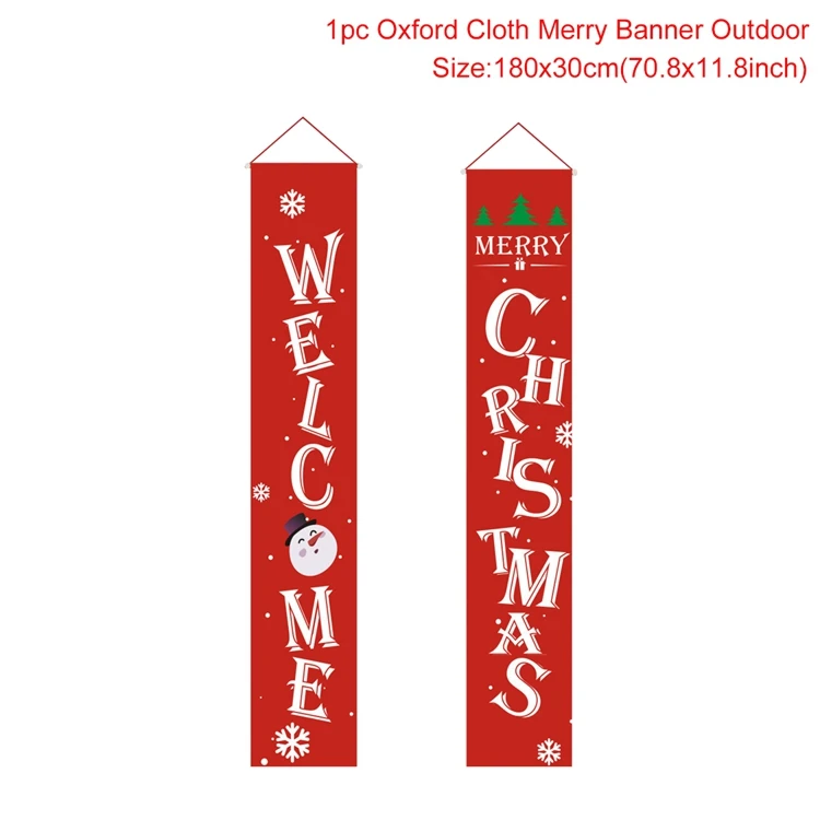 Christmas Banner 2 Домашний Рождественский дверной баннер, знак крыльца, Рождественское украшение для дома, Рождественский кулон, рождественские украшения Navidad - Цвет: Christmas Banner 2