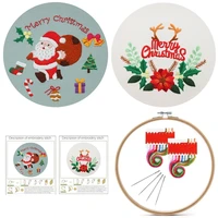 christmas embroidery kit christmas gift embroidery set diy kit embroidery pendant needlework craft kits english description