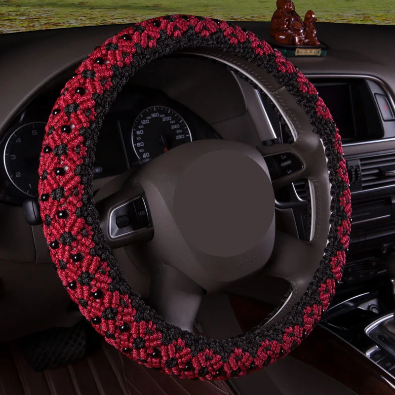 Новинка чехол рулевого колеса автомобиля 38 см аксессуары для салона летний