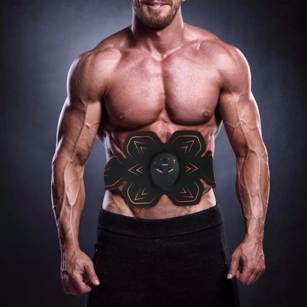 Тонизирующий пояс для мышц стимулятор живота EMS электростимуляция зарядка от USB