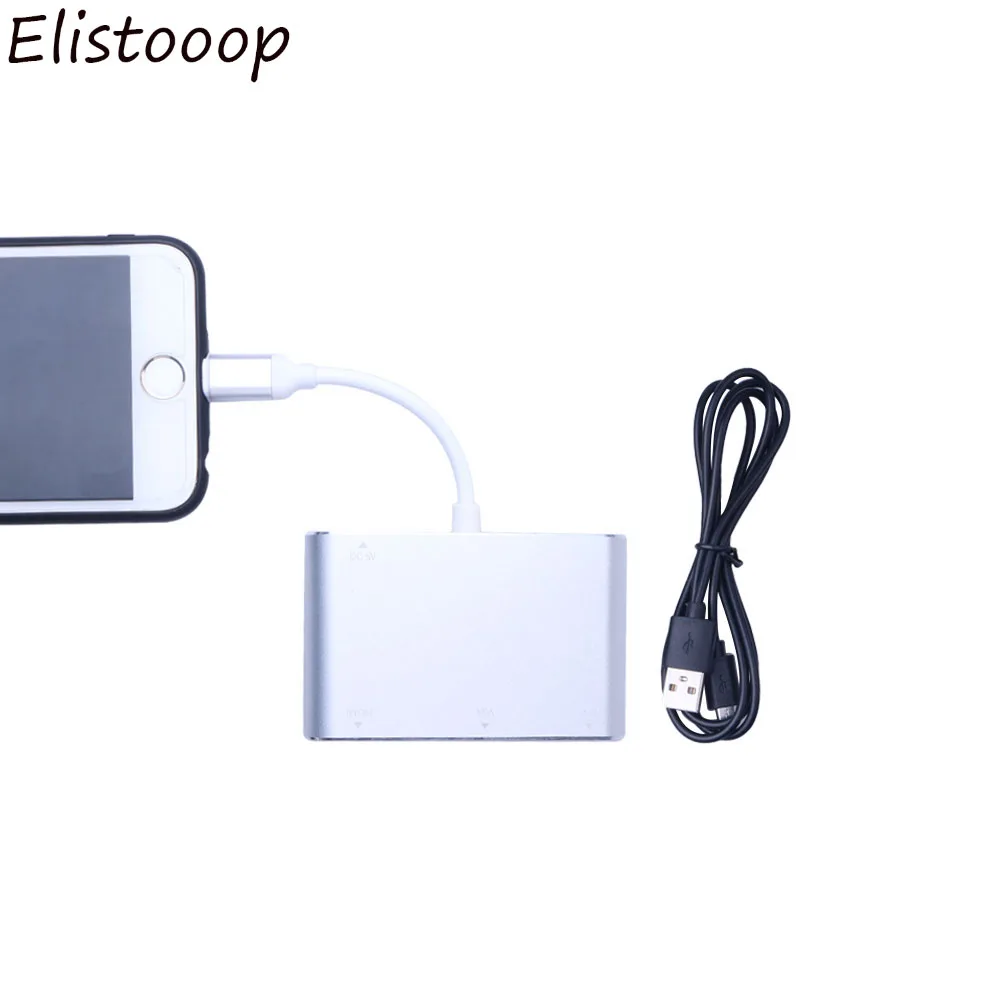 Переходник с Lightning на HDMI VGA аудиоразъем Кабель-адаптер для ТВ iPhone X 8 7 Plus 6 6S iPad серии