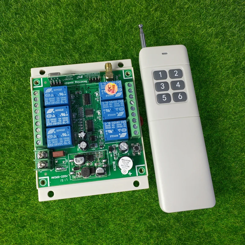 1000 м DC12V 24V 36V 48V 6CH Беспроводной светодиодный светильник с дистанционным