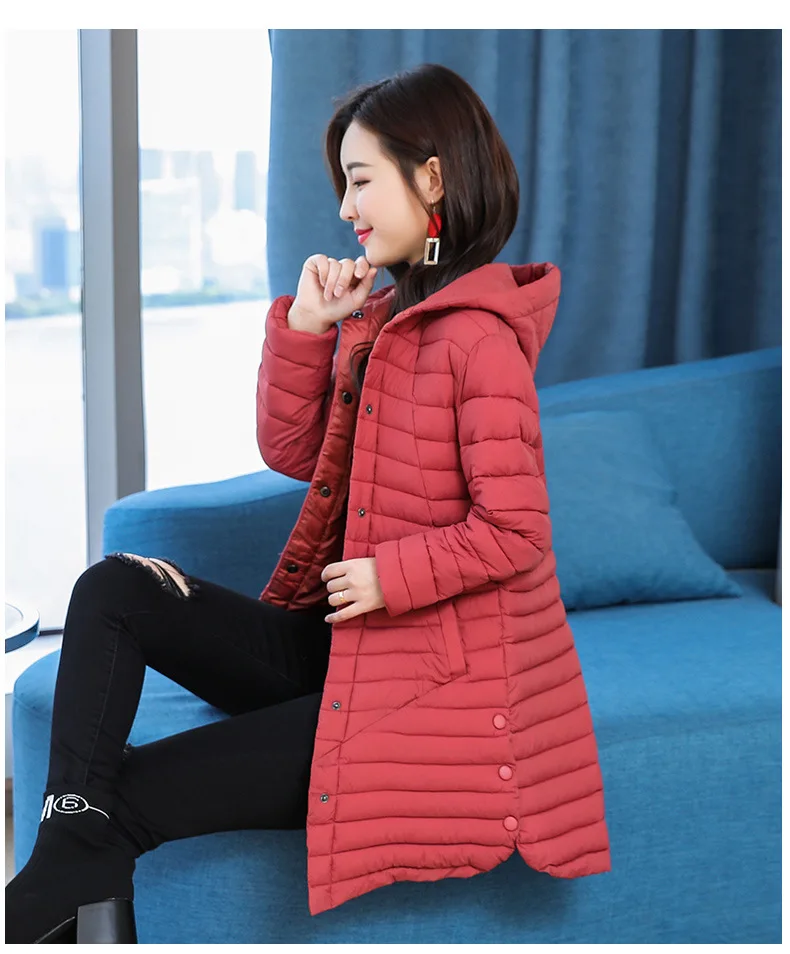 AliExpress New Style down Jacket Cotton-padded Clothes Women's Slimming WOMEN'S Dress Cotton-padded Jacket Thin Slim Fit Mi
