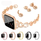 Ремешок для умных часов Fitbit Versa 321 с бриллиантами, Классические мужские часы, женский браслет, сменный ремешок, аксессуары