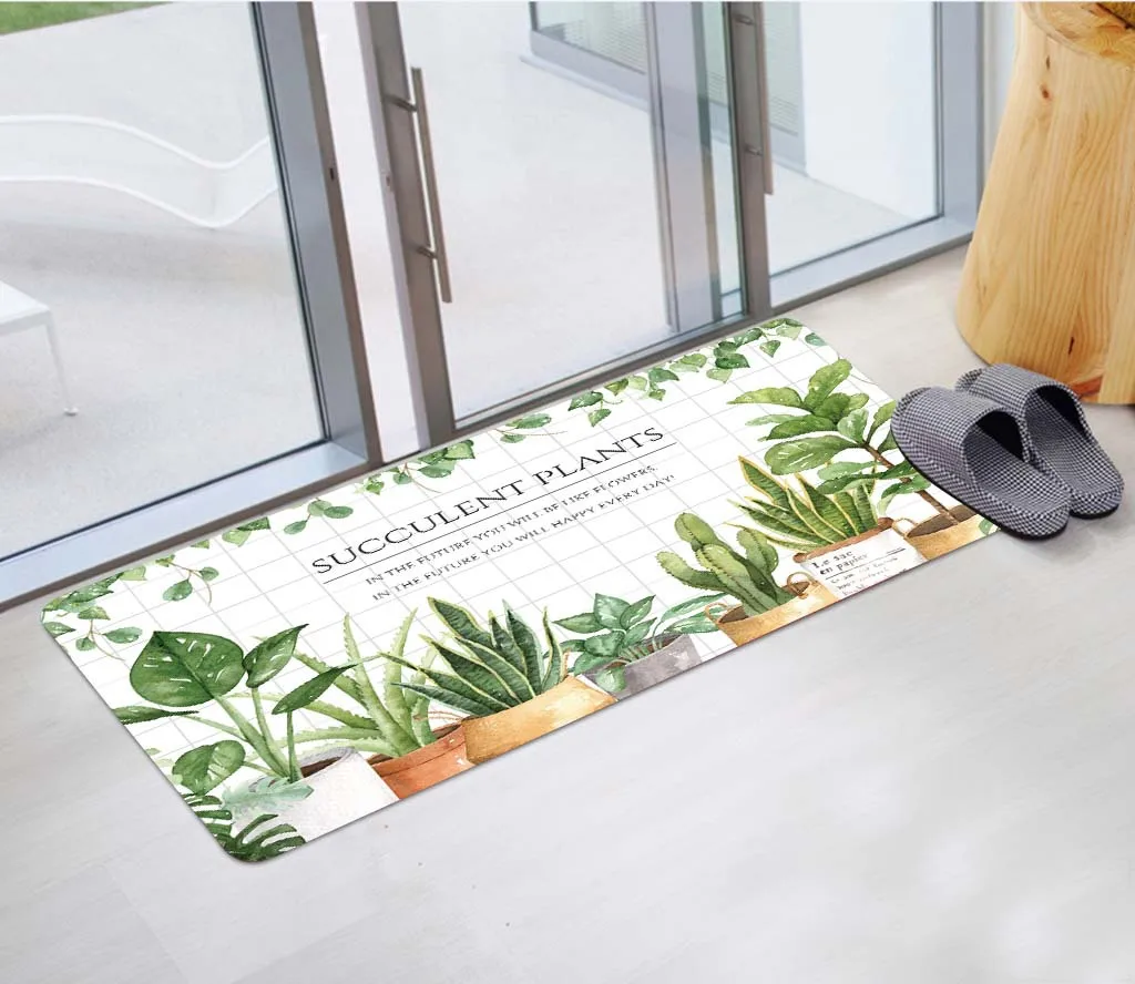 Мультяшный коврик фланелевый домашний для ног домашняя длинная спальня кухня