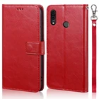 Чехол-книжка для Huawei Nova 3, кожа, с ремешком и отделениями для карт