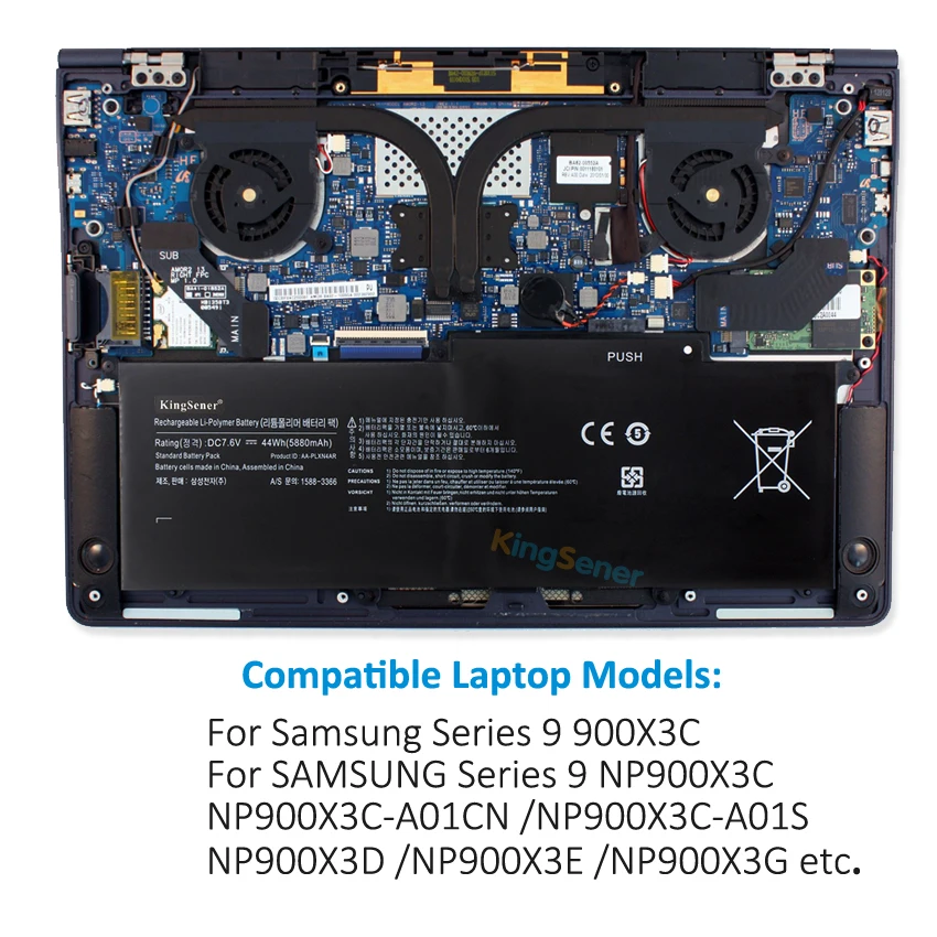 Аккумулятор Kingsener 7 5 в 5880 мА · ч AA-PLXN4AR мАч для ноутбука SAMSUNG Ultrabook 900X3D 900X3C 900X3B 900X3E