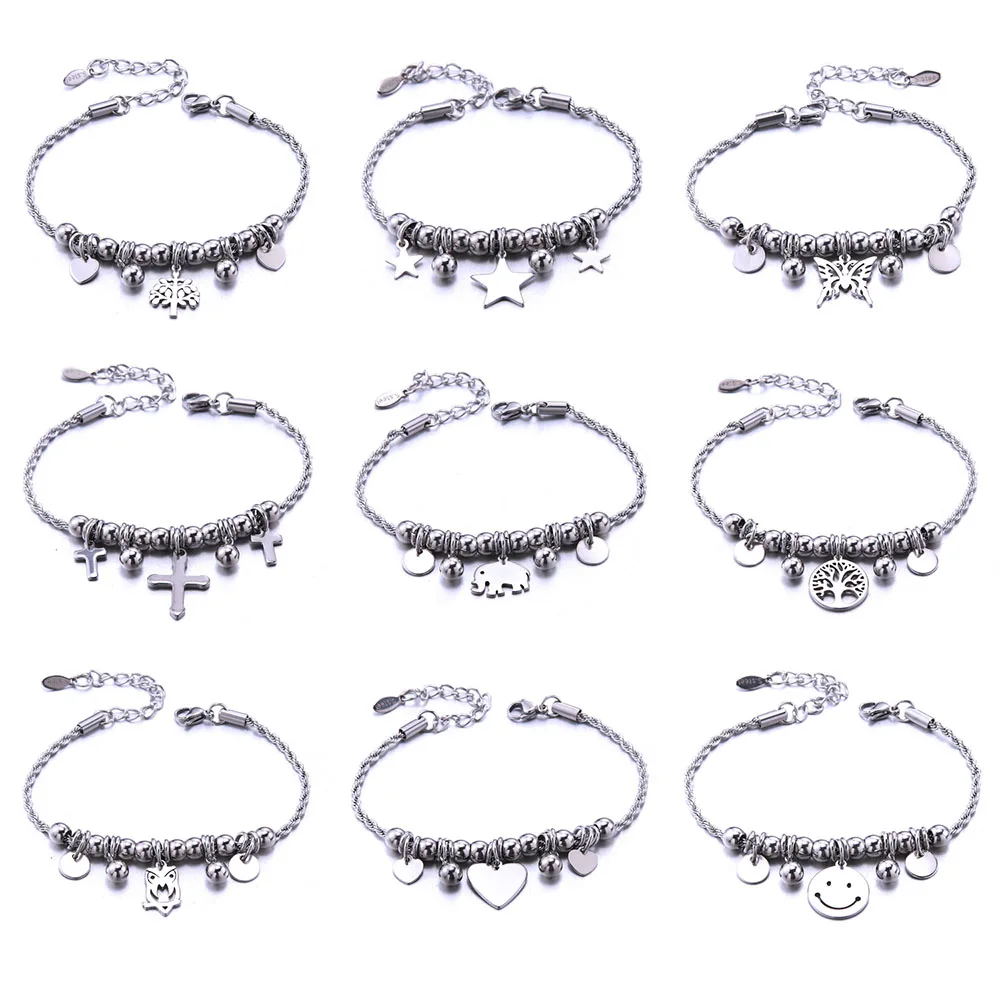 Дропшиппинг браслеты из нержавеющей стали для женщин искусственное дерево