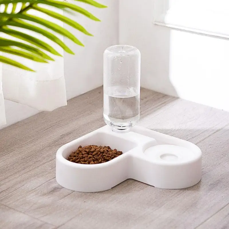 

Cat Bowl for Dog Food Automatic Feeder Bowls Dogs Puppy Feeding Drinking Fountain 500ml Waterer Kitten Slow Feeder Container