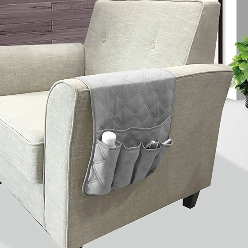 

New Sofa Chair Arm Rest Storage Bag Couch Remote Control Phone Storage Box Magazine Sundries Organizer