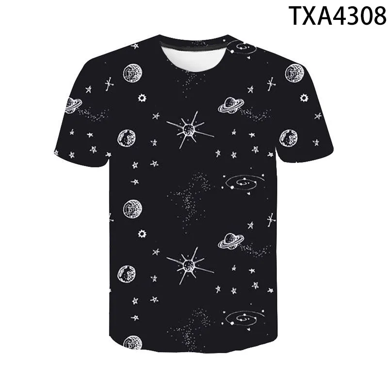 

2021 New Summer 3D T Shirt Starry Sky Men Women Children Casual Fashion Streetwear Boy Girl Kids Printed T-shirts Cool Tops Tee