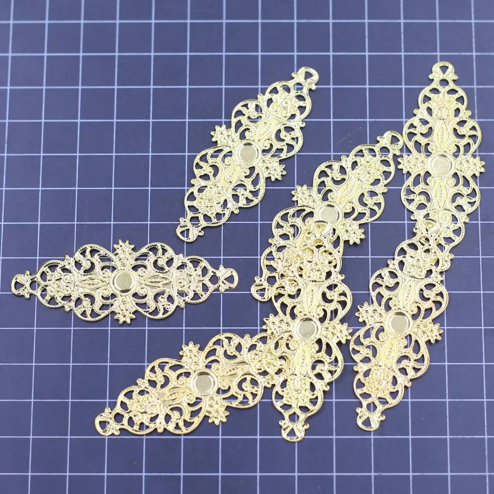 Позолоченные полые оболочки в виде цветов 10 шт. из сплава розетки поделки