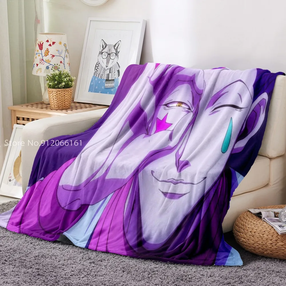 

Anime Full-Time Hunter Throw Blanket 3D Print Colorful Warmth Flannel Blanket Nap Office Fleece Blankets Sofa Soft Bed Linen