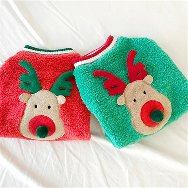 

Christmas Dog Clothes Hoodies Yorkshire Puppy Small Dog Coat Outfit Xmas Pet Clothing Poodle Bichon Pomeranian Schnauzer Apparel