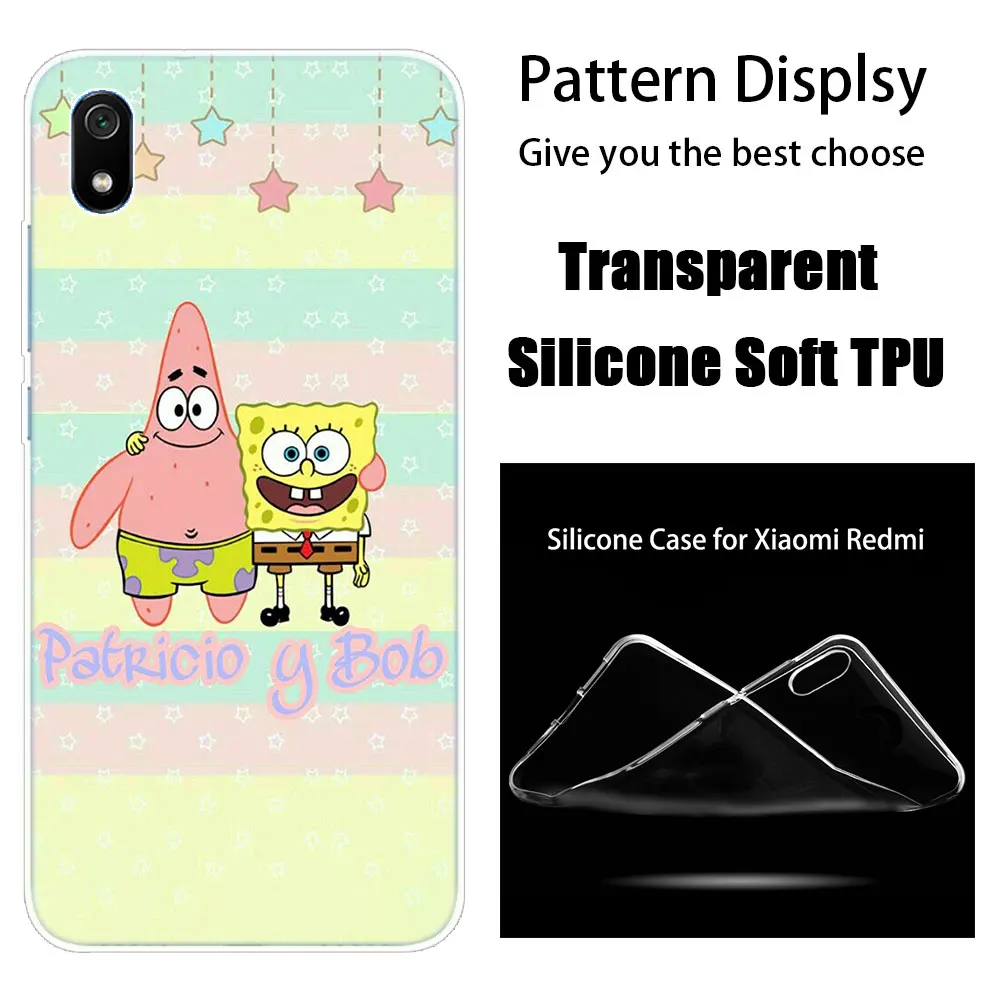 009 Горячий силиконовый чехол SpongeBob квадраты лучший друг для Xiaomi Redmi K20 Pro 7 7A 6 6A 4X5 Plus S2 GO Note 8 7 6 5 Pro 4 - Цвет: 009