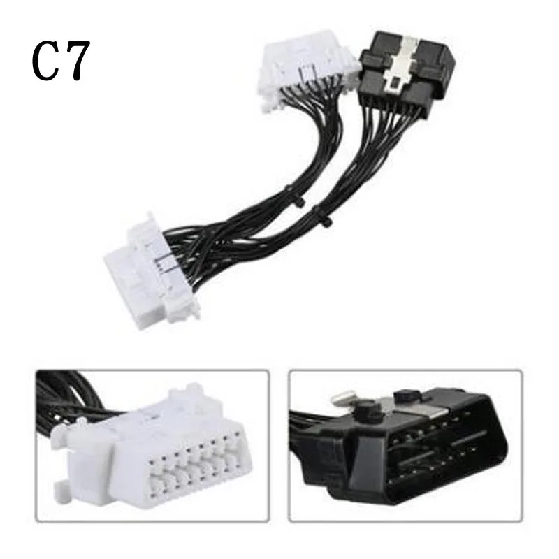 Автомобильный удлинитель OBD2 тонкий кабель-переходник с 16 контактами 12 типов 5 м