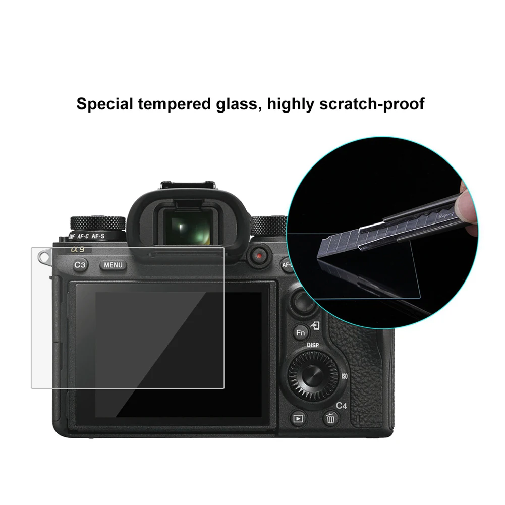 

For Sony ILCE-9 / A6500 / A7M2 Screen Guard Protector Tempered Cover Optical Glass HD LCD Ultra-thin 9H Camera Screen Protector